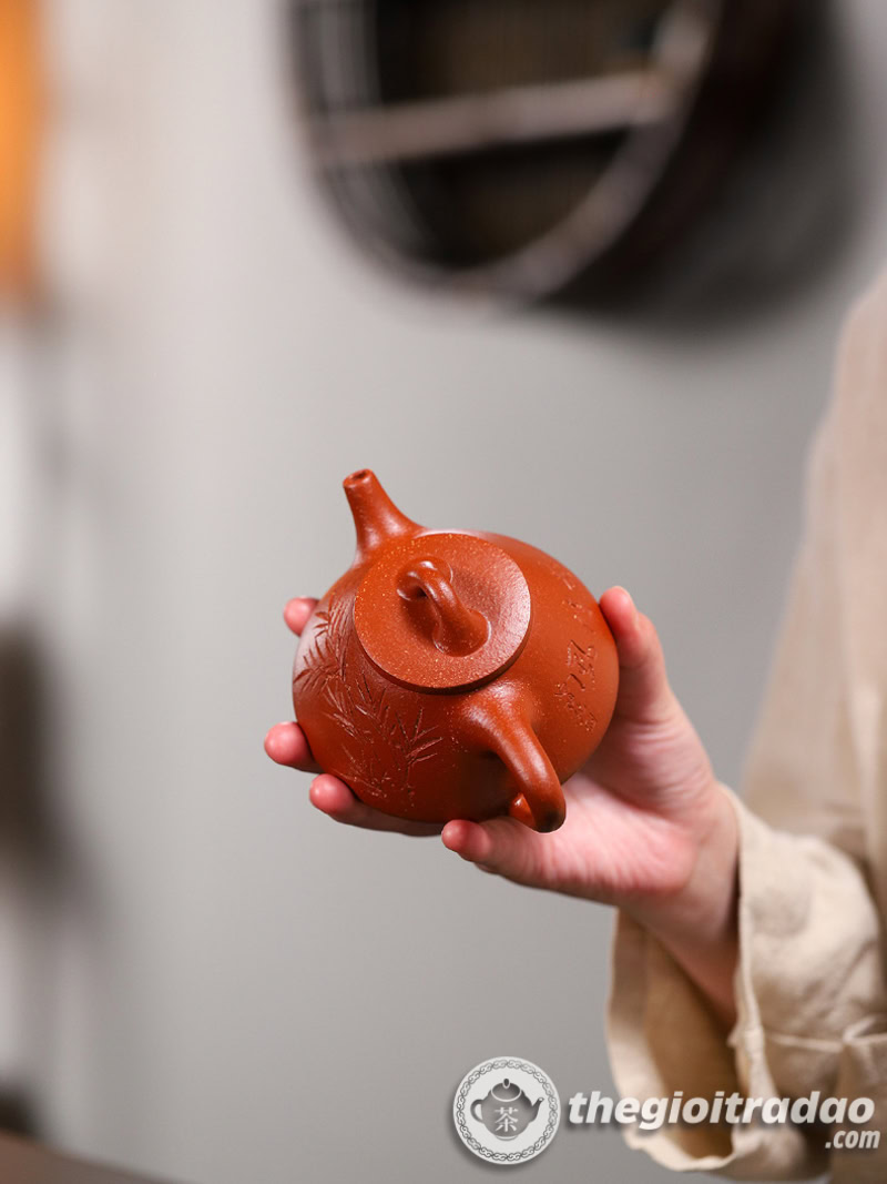 Ấm Tử Sa Thạch Biều Trúc Ảnh Giáng Ba Nê 220ml 16 am tu sa thach bieu truc anh giang ba ne 220ml--11