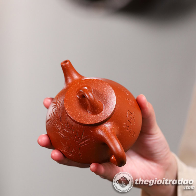 Ấm Tử Sa Thạch Biều Trúc Ảnh Giáng Ba Nê 220ml 3 am tu sa thach bieu truc anh giang ba ne 220ml--2