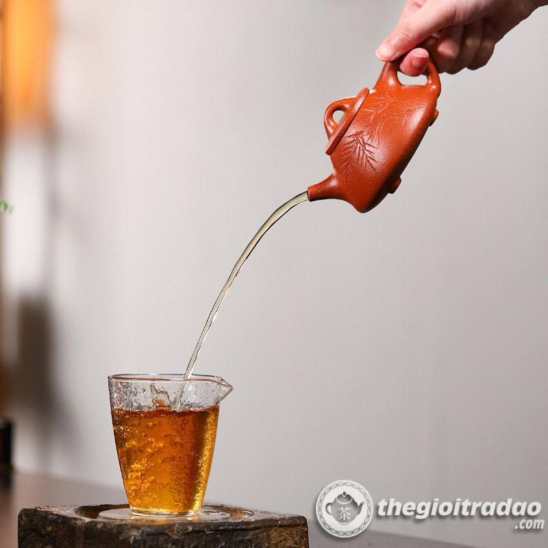 Ấm Tử Sa Thạch Biều Trúc Ảnh Giáng Ba Nê 220ml 4 am tu sa thach bieu truc anh giang ba ne 220ml--3