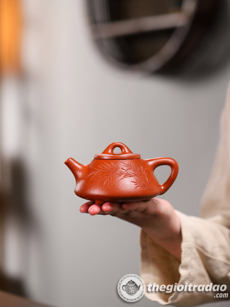 Ấm Tử Sa Thạch Biều Trúc Ảnh Giáng Ba Nê 220ml 14 am tu sa thach bieu truc anh giang ba ne 220ml--9