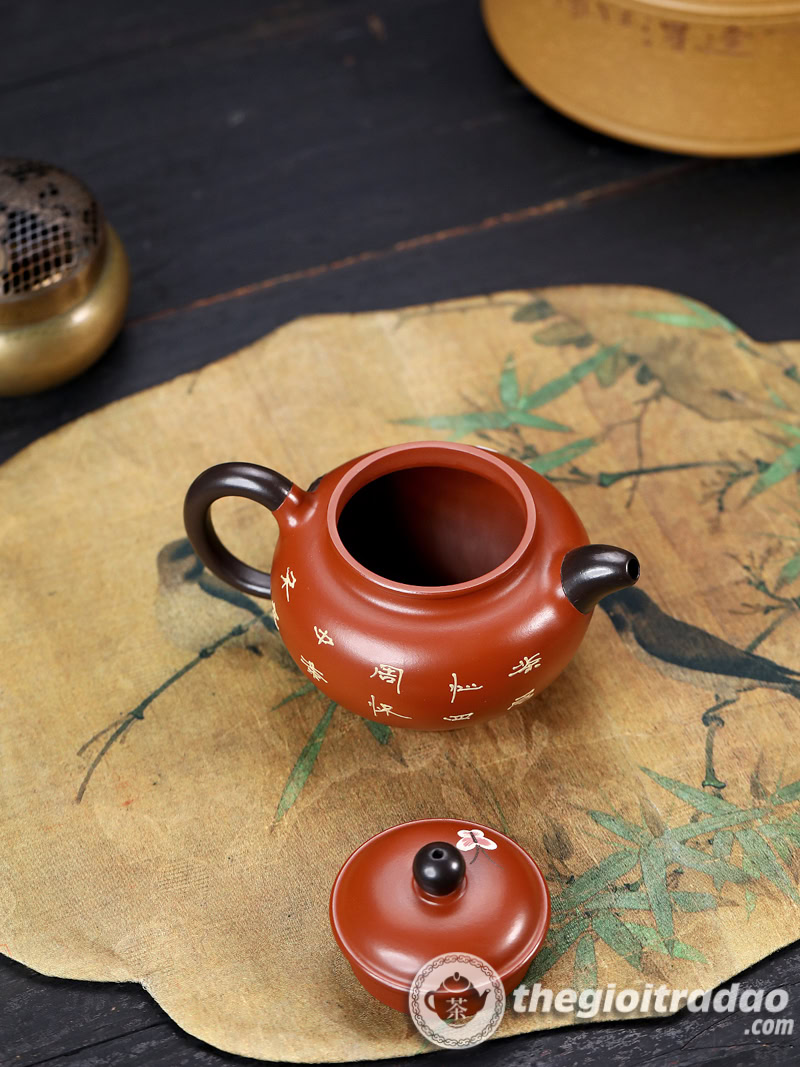 Ấm Tử Sa Xuyết Chỉ Đại Hồng Bào 220ml 16 am tu sa xuyet chi dai hong bao 220ml--10