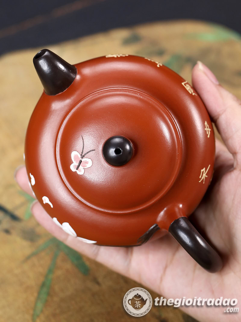 Ấm Tử Sa Xuyết Chỉ Đại Hồng Bào 220ml 15 am tu sa xuyet chi dai hong bao 220ml--11