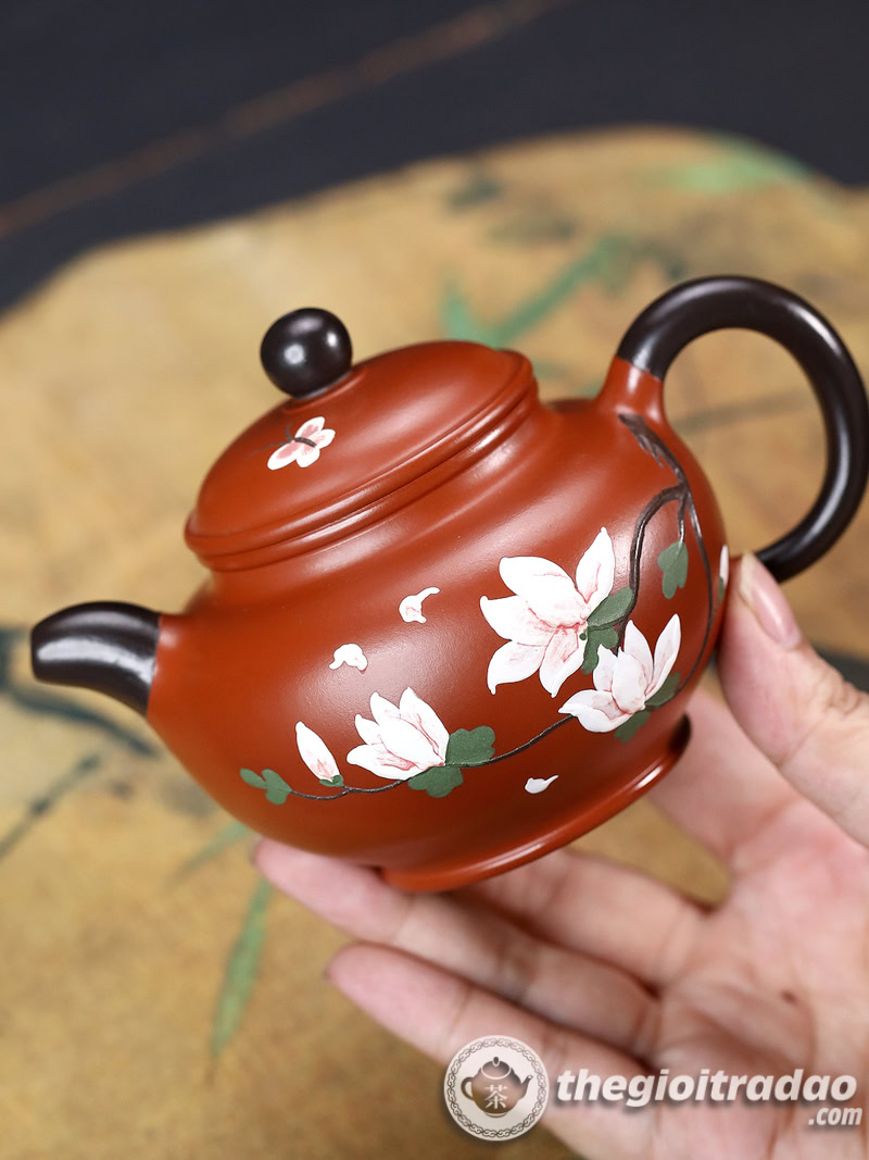 Ấm Tử Sa Xuyết Chỉ Đại Hồng Bào 220ml 14 am tu sa xuyet chi dai hong bao 220ml--12