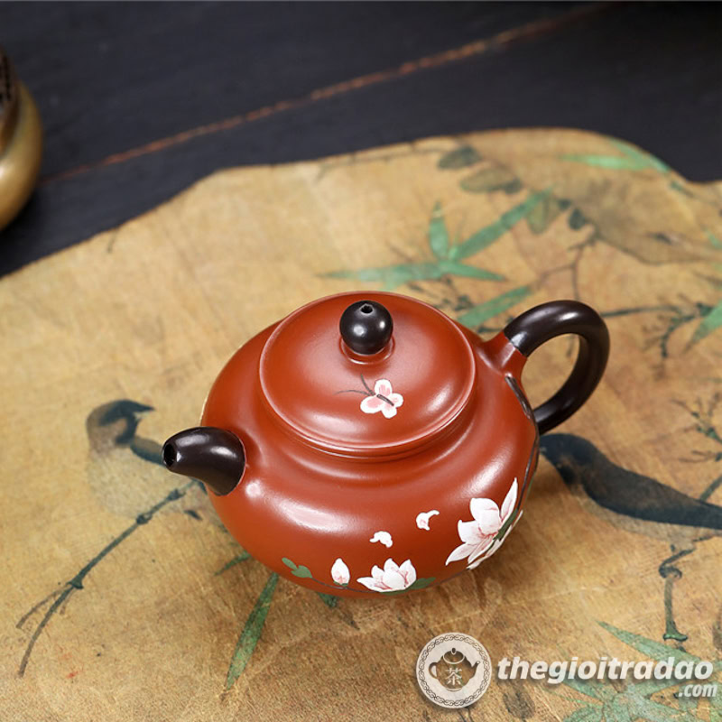 Ấm Tử Sa Xuyết Chỉ Đại Hồng Bào 220ml 3 am tu sa xuyet chi dai hong bao 220ml--3