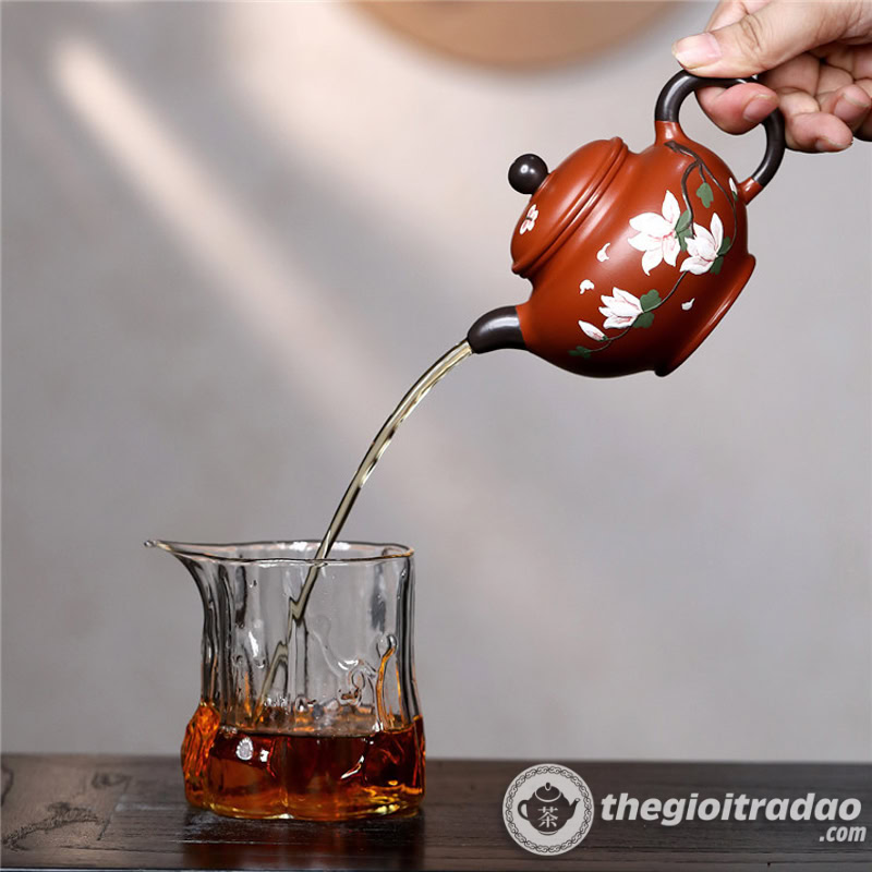 Ấm Tử Sa Xuyết Chỉ Đại Hồng Bào 220ml 4 am tu sa xuyet chi dai hong bao 220ml--4