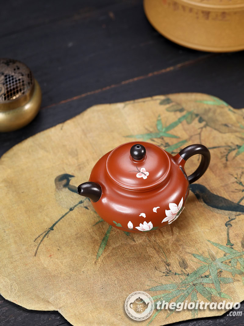 Ấm Tử Sa Xuyết Chỉ Đại Hồng Bào 220ml 12 am tu sa xuyet chi dai hong bao 220ml--8