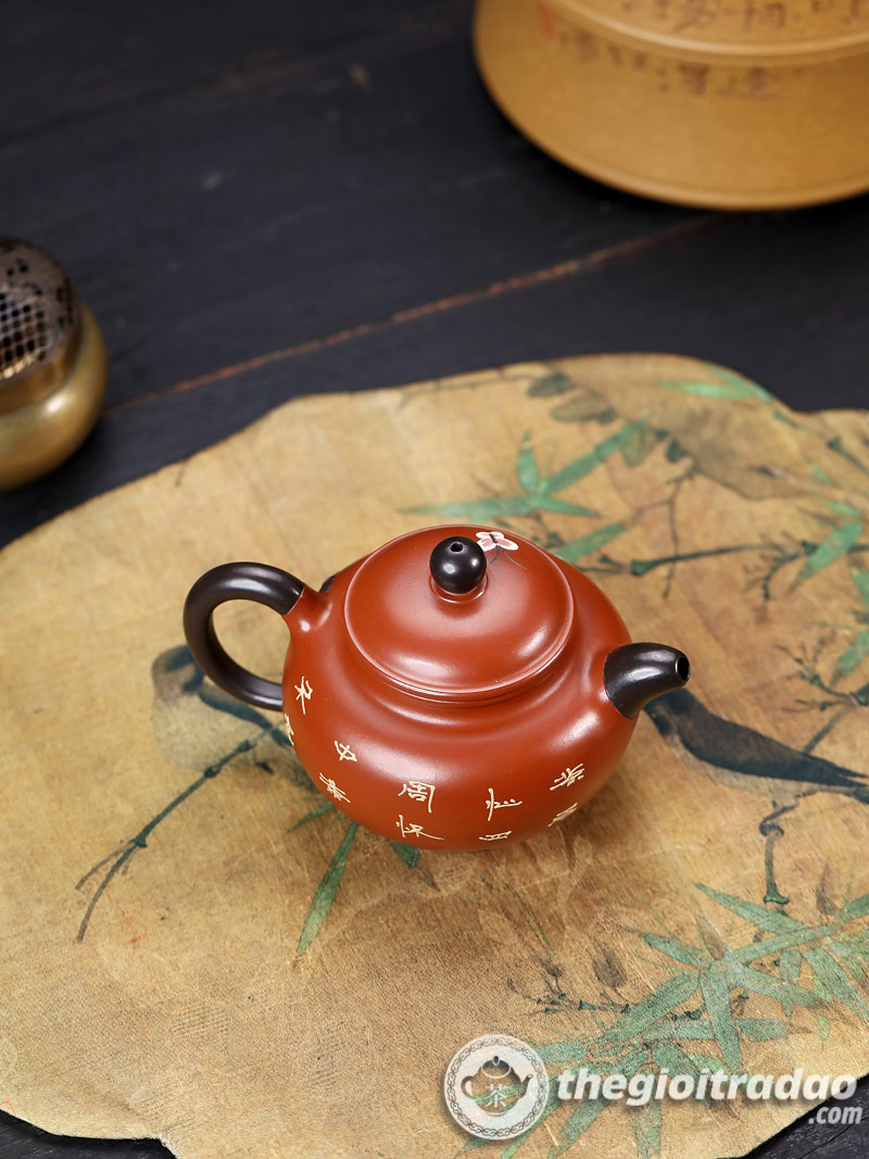 Ấm Tử Sa Xuyết Chỉ Đại Hồng Bào 220ml 13 am tu sa xuyet chi dai hong bao 220ml--9