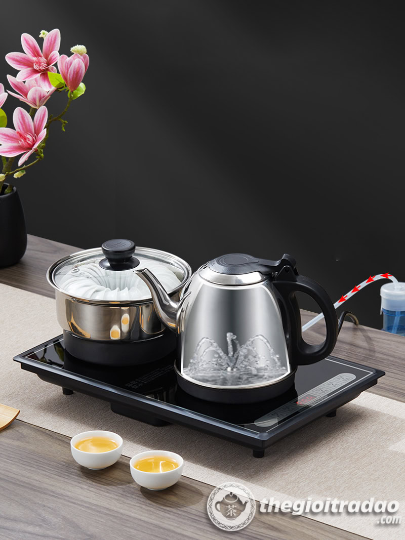 Bàn Trà Điện Tự Động Bơm Nước, Tùy Chỉnh Nhiệt Độ Pha Trà 11 bo bep dien kem noi trang dun nuoc pha tra 20x37--2
