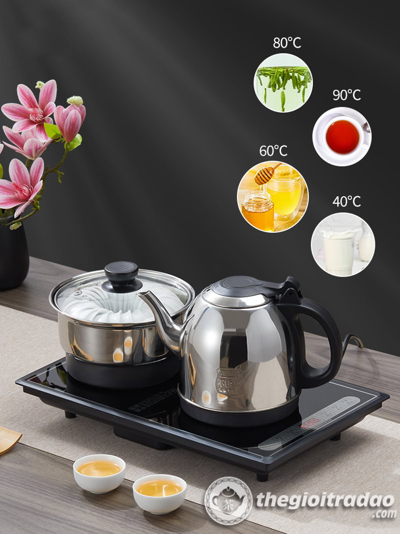 Bàn Trà Điện Tự Động Bơm Nước, Tùy Chỉnh Nhiệt Độ Pha Trà 12 bo bep dien kem noi trang dun nuoc pha tra 20x37--4
