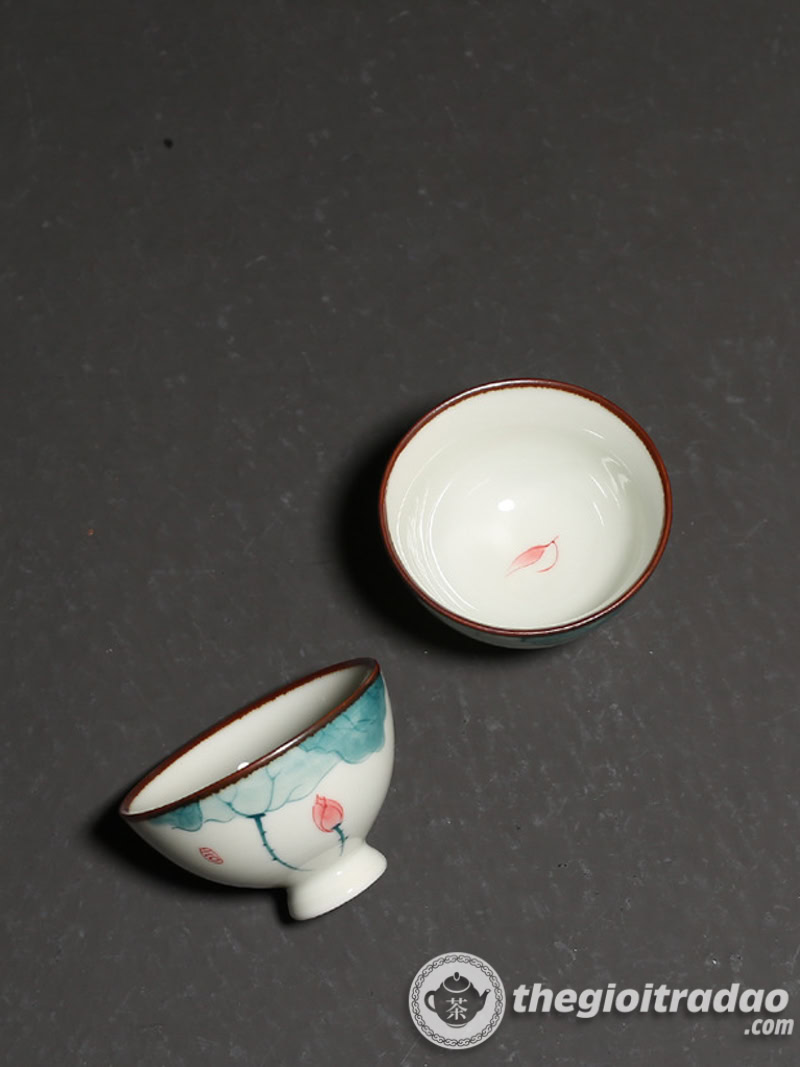 Chén Uống Trà Vẽ Tay Họa Tiết Sen 45ml 13 chen uong tra ve tay hoa tiet sen 45ml-64199533-6