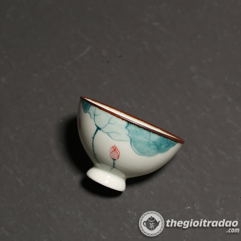 Chén Uống Trà Vẽ Tay Họa Tiết Sen 45ml 16 chen uong tra ve tay hoa tiet sen 45ml-64199533-9