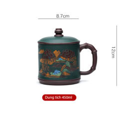 Cốc Trà Tử Sa Khắc Sơn Cảnh Tử Nê 450ml 9 coc uong tra tu sa khac son canh tu ne 450ml--14