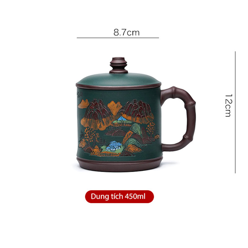 Cốc Trà Tử Sa Khắc Sơn Cảnh Tử Nê 450ml 12 coc uong tra tu sa khac son canh tu ne 450ml--14