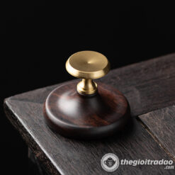 Gác Nắp Ấm Trà Bằng Gỗ Mun Phối Đồng 7 gac nap am tra bang go mun phoi dong--5