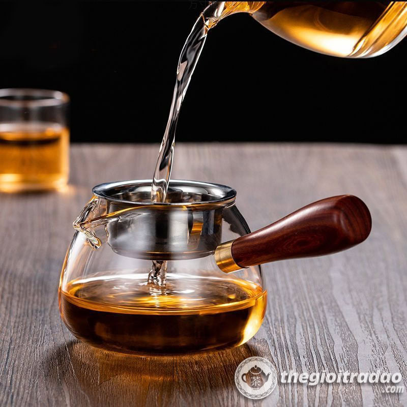 Tống Trà Thủy Tinh Kèm Lọc Trà Cán Gỗ 370ml 18 tong thuy tinh kem loc tra can go ngang 350ml-