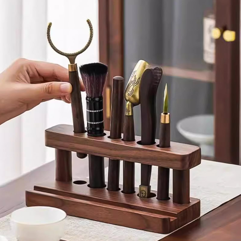 Bộ Dụng Cụ Pha Trà 6 Món Kèm Giá Đỡ Gỗ Óc Chó 1 Bo dung cu pha tra 6 mon kem gia go oc cho--14