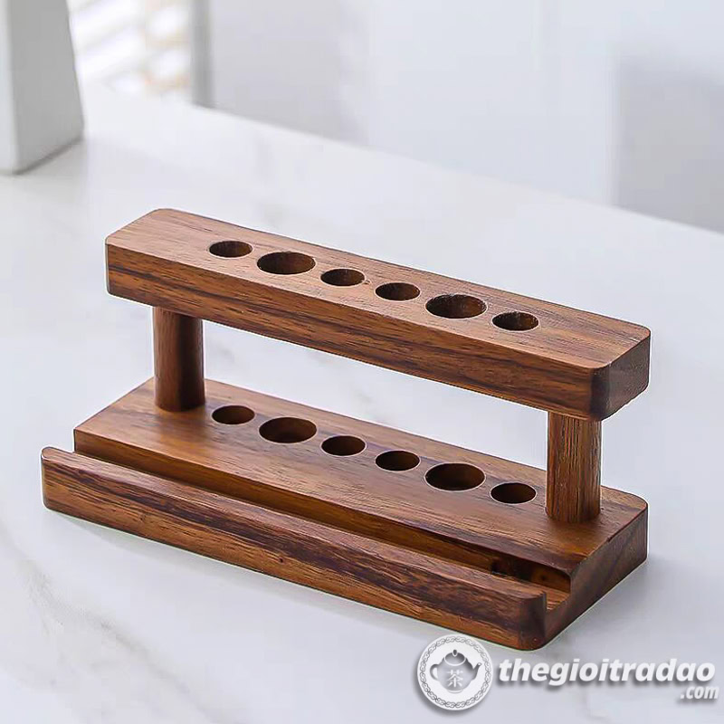 Bộ Dụng Cụ Pha Trà 6 Món Kèm Giá Đỡ Gỗ Óc Chó 4 Bo dung cu pha tra 6 mon kem gia go oc cho--2