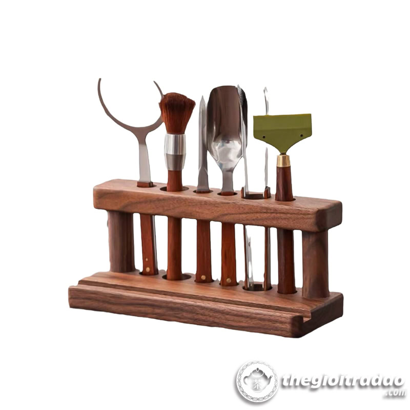 Bộ Dụng Cụ Pha Trà 6 Món Kèm Giá Đỡ Gỗ Óc Chó 5 Bo dung cu pha tra 6 mon kem gia go oc cho--3