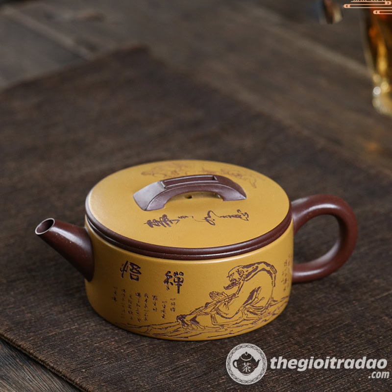 Ấm Tử Sa Hán Ngõa Đạt Ma Sư Tổ 150ml 10 am tu sa han ngoa khac dat ma su to 150ml--5