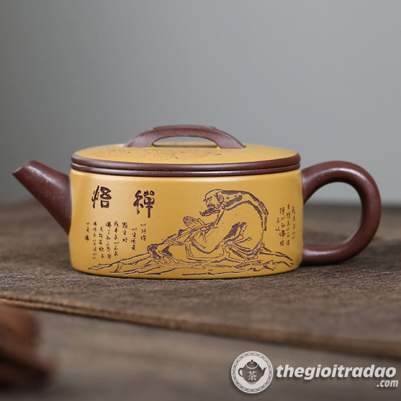 Ấm Tử Sa Hán Ngõa Đạt Ma Sư Tổ 150ml 16 am tu sa han ngoa khac dat ma su to 150ml--9