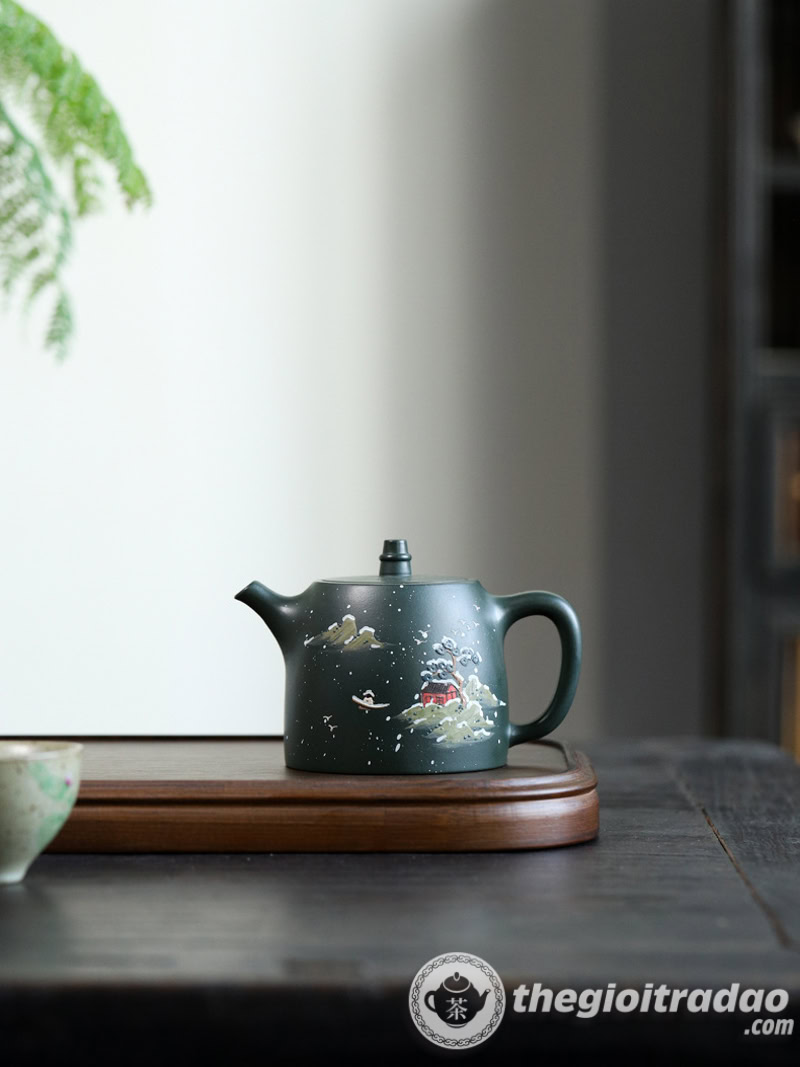 Ấm Tử Sa Tuyết Sơn Hán Đạc Mặc Lục Nê 270ml 12 am tu sa tuyet son han dac mac luc ne 270ml--15