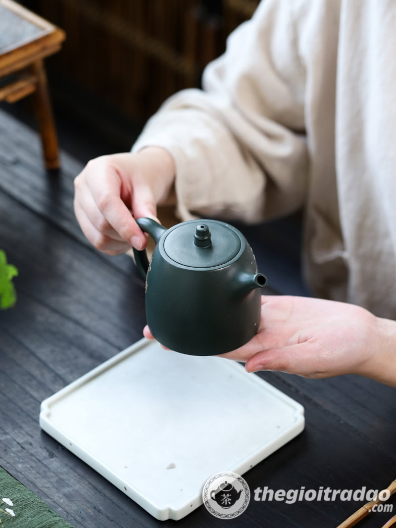 Ấm Tử Sa Tuyết Sơn Hán Đạc Mặc Lục Nê 270ml 19 am tu sa tuyet son han dac mac luc ne 270ml--19