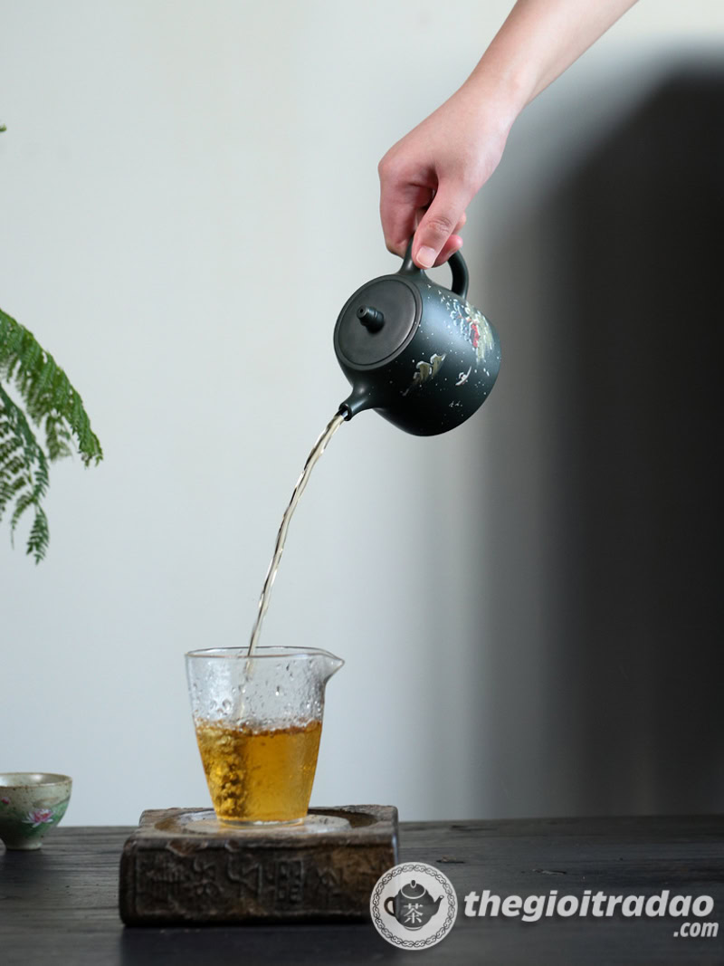 Ấm Tử Sa Tuyết Sơn Hán Đạc Mặc Lục Nê 270ml 21 am tu sa tuyet son han dac mac luc ne 270ml--21