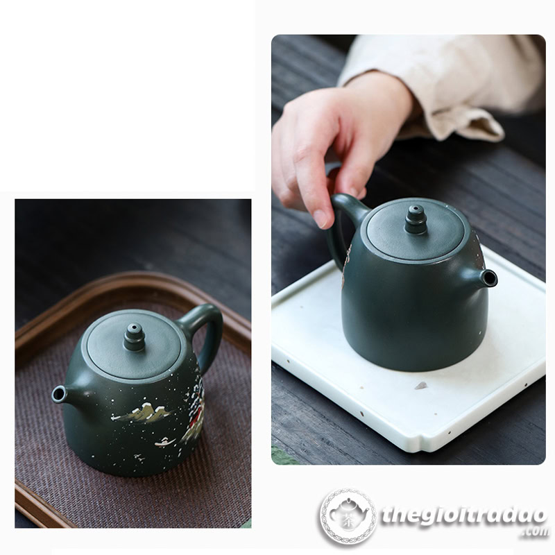 Ấm Tử Sa Tuyết Sơn Hán Đạc Mặc Lục Nê 270ml 16 am tu sa tuyet son han dac mac luc ne 270ml--23