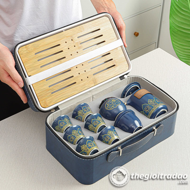 Bộ Ấm Trà Du Lịch Kèm Khay, Xách Tay Cao Cấp 11 bo am tra du lich kem khay xach tay cao cap--14