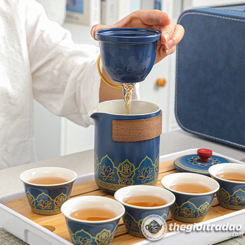 Bộ Ấm Trà Du Lịch Kèm Khay, Xách Tay Cao Cấp 14 bo am tra du lich kem khay xach tay cao cap--17