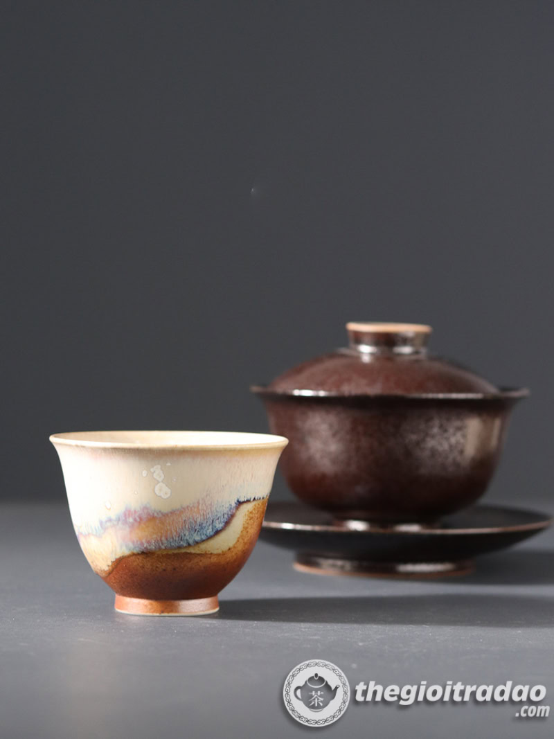 Chén Chủ Uống Trà Men Hỏa Biến Nung Củi 100ml 16 chen chu uong tra men hoa bien nung cui 100ml-1899654620-11