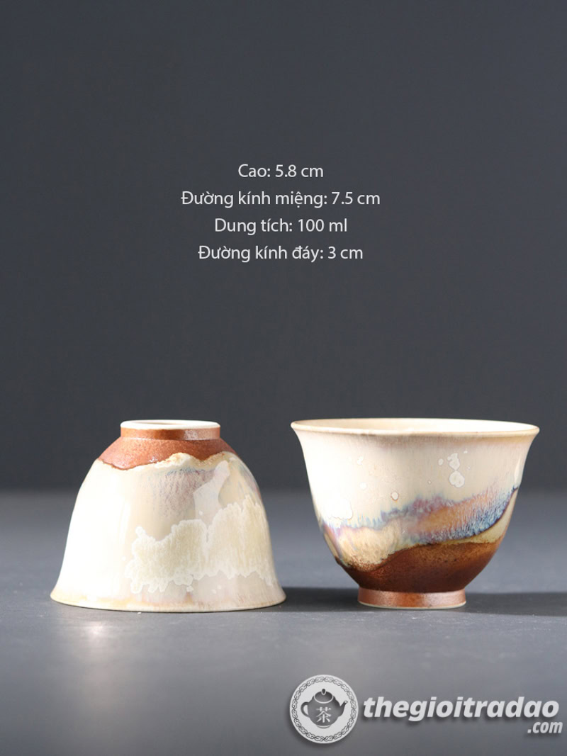 Chén Chủ Uống Trà Men Hỏa Biến Nung Củi 100ml 17 chen chu uong tra men hoa bien nung cui 100ml-1899654620-12