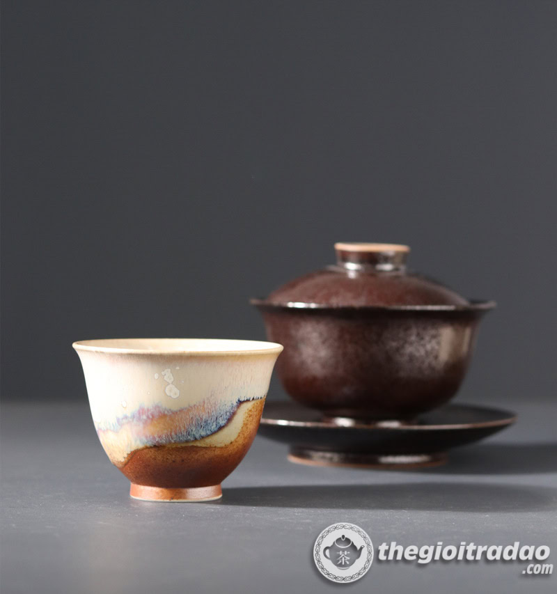 Chén Chủ Uống Trà Men Hỏa Biến Nung Củi 100ml 10 chen chu uong tra men hoa bien nung cui 100ml-1899654620-5