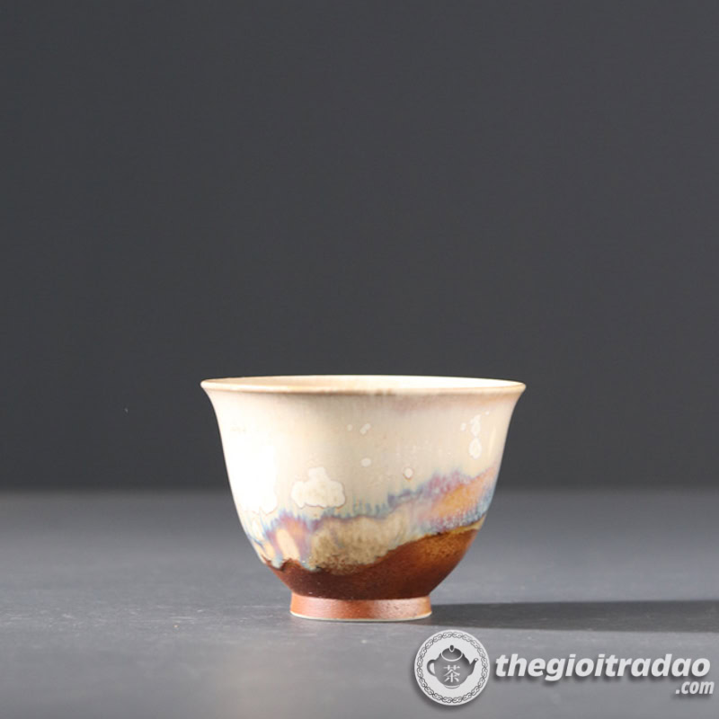 Chén Chủ Uống Trà Men Hỏa Biến Nung Củi 100ml 1 chen chu uong tra men hoa bien nung cui 100ml-1899654620