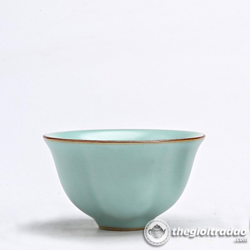 Chén Trà Nhữ Diêu Miệng Hoa Men Ngọc 75ml 5 chen uong tra nhu dieu mieng hoa men ngoc 75ml-