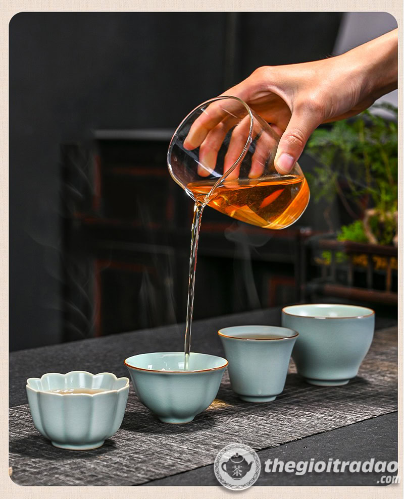 Chén Trà Nhữ Diêu Miệng Hoa Men Ngọc 75ml 12 chen uong tra nhu dieu mieng hoa men ngoc 75ml--7