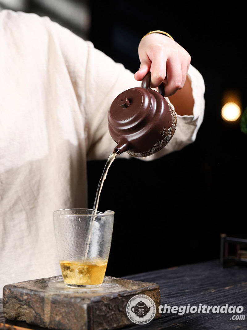 Ấm Tử Sa Đức Chung Quan Hải Tử Nê 220ml 20 am tu sa duc chung quan hai tu ne 220ml--15