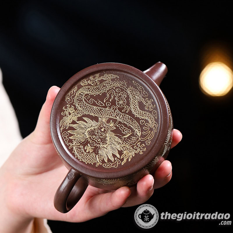 Ấm Tử Sa Đức Chung Quan Hải Tử Nê 220ml 3 am tu sa duc chung quan hai tu ne 220ml--2