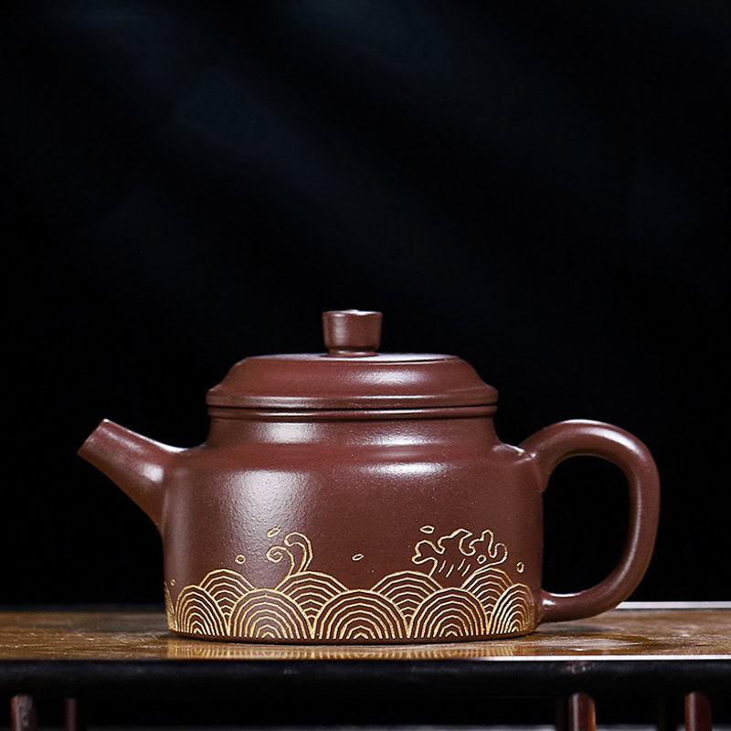 Ấm Tử Sa Đức Chung Quan Hải Tử Nê 220ml 1 am tu sa duc chung quan hai tu ne 220ml--20