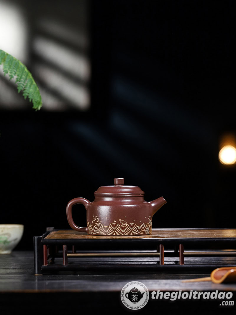 Ấm Tử Sa Đức Chung Quan Hải Tử Nê 220ml 11 am tu sa duc chung quan hai tu ne 220ml--6