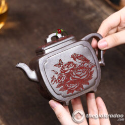 Ấm Tử Sa Hoa Điểu Phương Tôn Nung Củi 250ml 7 am tu sa hoa dieu phuong ton nung cui 250ml--3