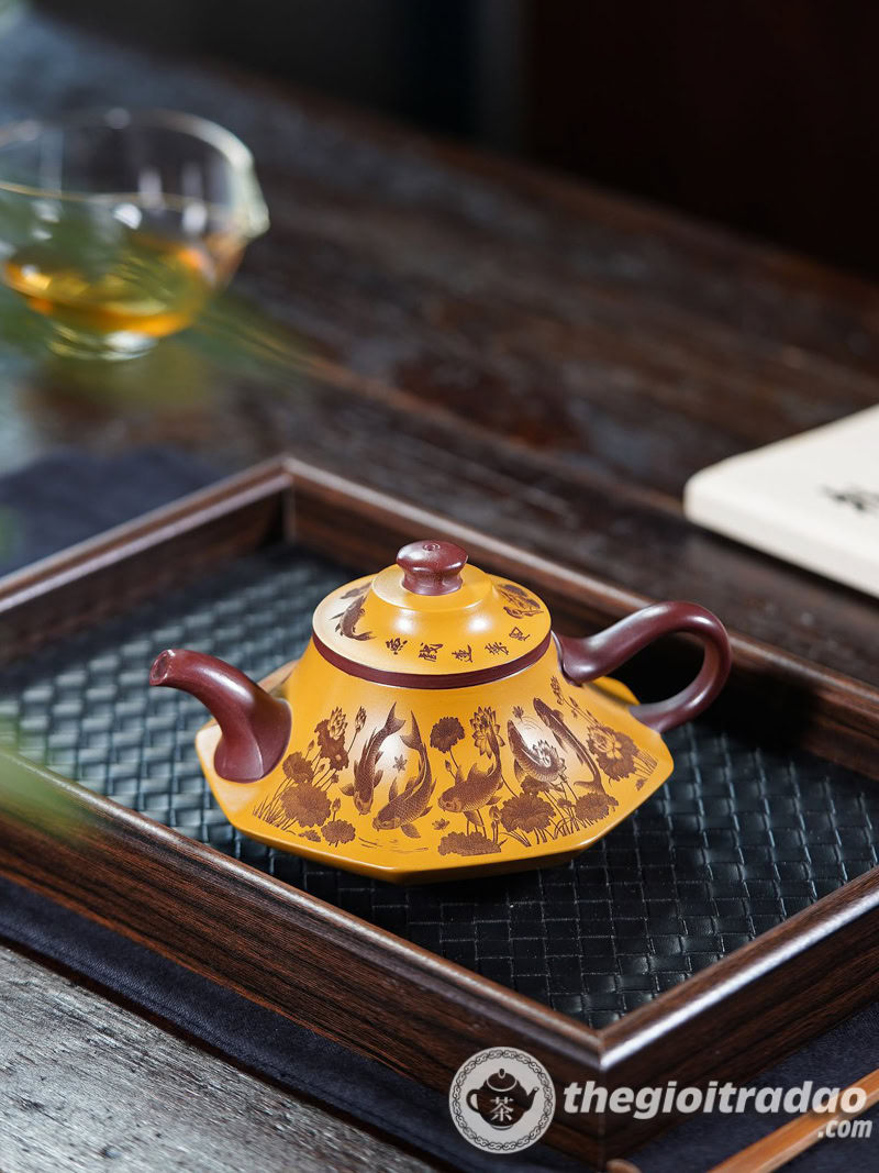 Ấm Tử Sa Ngư Liên Phú Quý Huyết Long Sa 250ml 17 am tu sa ngu lien phu quy long huyet sa 250ml--10