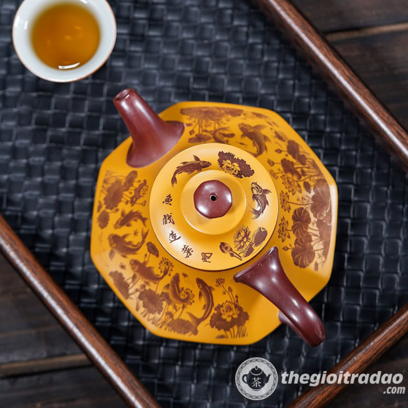 Ấm Tử Sa Ngư Liên Phú Quý Huyết Long Sa 250ml 18 am tu sa ngu lien phu quy long huyet sa 250ml--13