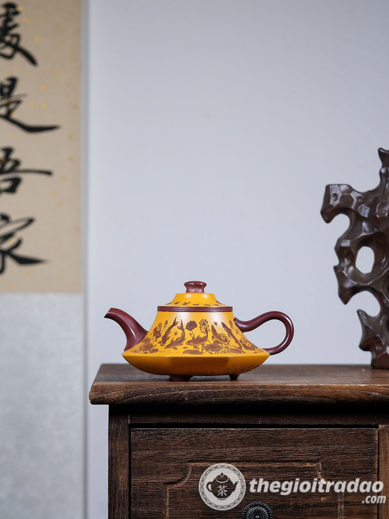 Ấm Tử Sa Ngư Liên Phú Quý Huyết Long Sa 250ml 12 am tu sa ngu lien phu quy long huyet sa 250ml--5