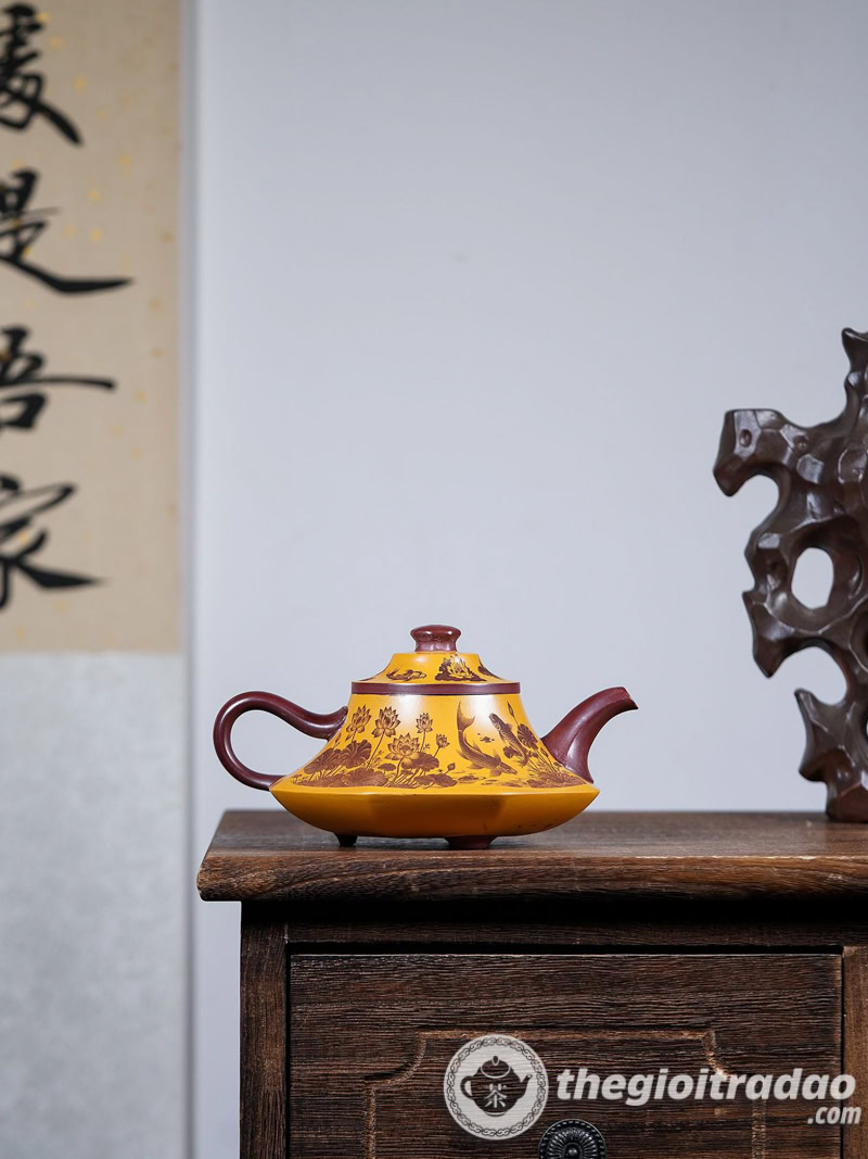 Ấm Tử Sa Ngư Liên Phú Quý Huyết Long Sa 250ml 13 am tu sa ngu lien phu quy long huyet sa 250ml--6