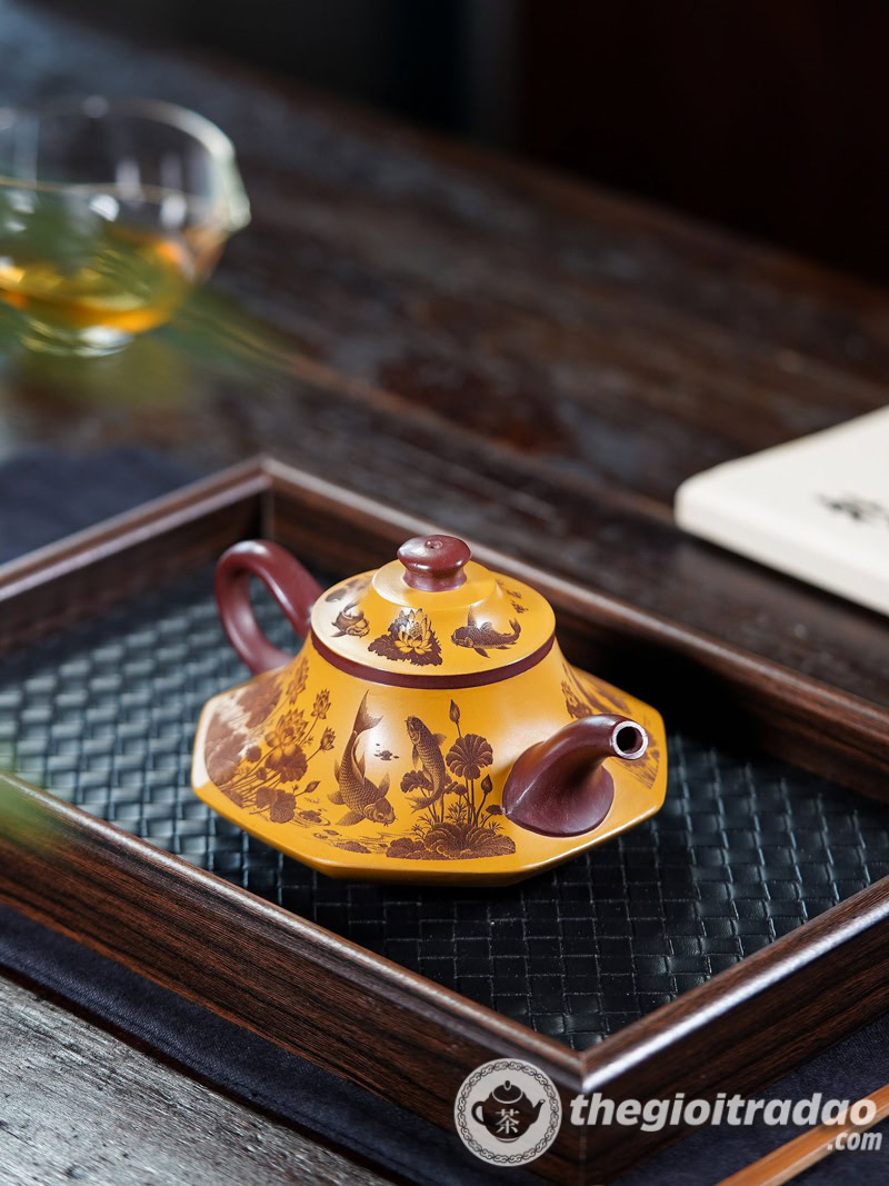 Ấm Tử Sa Ngư Liên Phú Quý Huyết Long Sa 250ml 16 am tu sa ngu lien phu quy long huyet sa 250ml--9