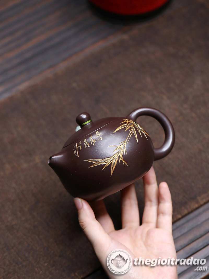 Ấm Tử Sa Tây Thi Kim Trúc Tử Nê 260ml 17 am tu sa tay thi kim truc tu ne 260ml--11