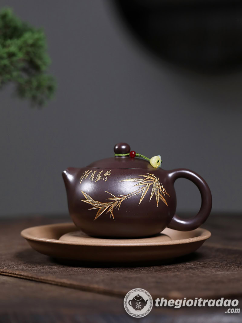 Ấm Tử Sa Tây Thi Kim Trúc Tử Nê 260ml 18 am tu sa tay thi kim truc tu ne 260ml--12