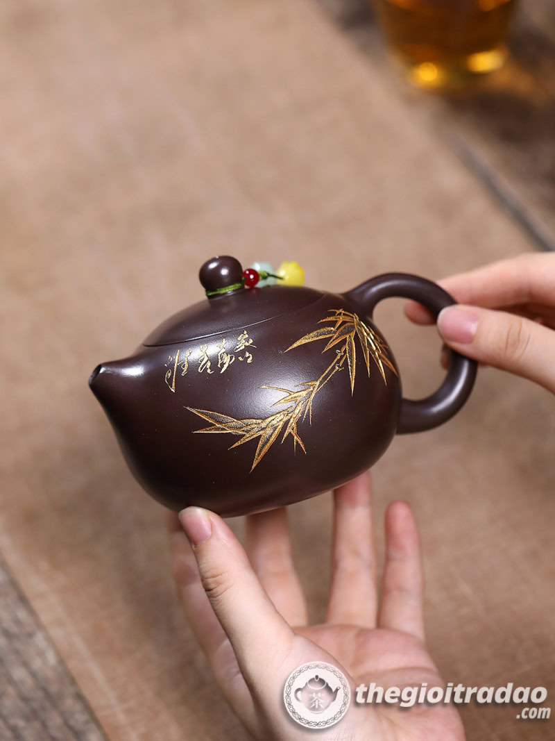 Ấm Tử Sa Tây Thi Kim Trúc Tử Nê 260ml 12 am tu sa tay thi kim truc tu ne 260ml--17