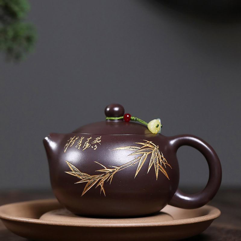 Ấm Tử Sa Tây Thi Kim Trúc Tử Nê 260ml 1 am tu sa tay thi kim truc tu ne 260ml--19